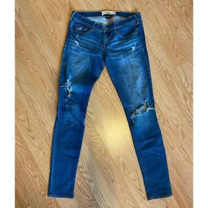 Low Rise Distressed Hollister Jeans: Long Length